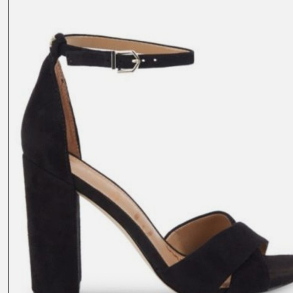 Sam Edelman Yancy - Black Suede Block Heel - Multiple Sizes - Picture 5 of 14